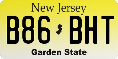 NJ license plate B86BHT