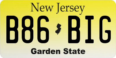 NJ license plate B86BIG