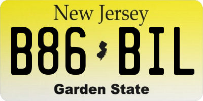 NJ license plate B86BIL