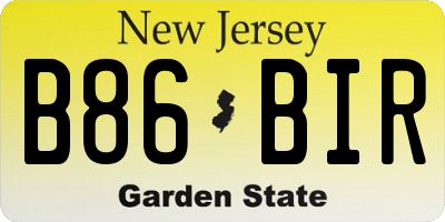 NJ license plate B86BIR