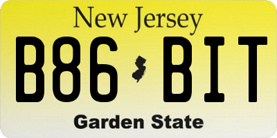 NJ license plate B86BIT