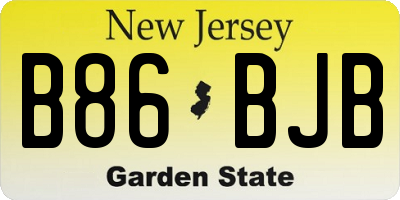 NJ license plate B86BJB