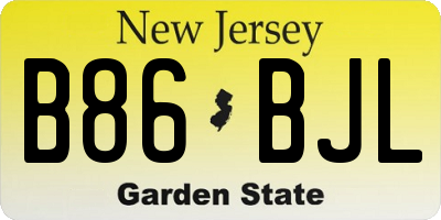 NJ license plate B86BJL