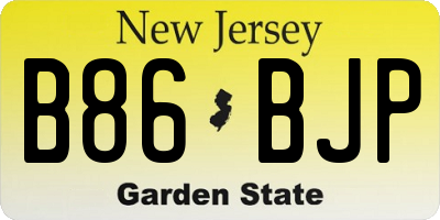NJ license plate B86BJP