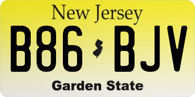 NJ license plate B86BJV