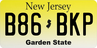 NJ license plate B86BKP