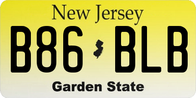 NJ license plate B86BLB