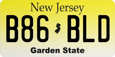 NJ license plate B86BLD
