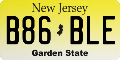 NJ license plate B86BLE