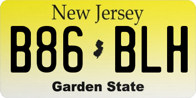 NJ license plate B86BLH