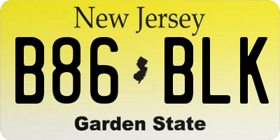 NJ license plate B86BLK