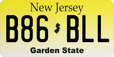 NJ license plate B86BLL