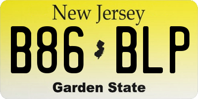 NJ license plate B86BLP