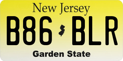 NJ license plate B86BLR