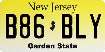 NJ license plate B86BLY