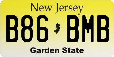 NJ license plate B86BMB