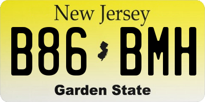 NJ license plate B86BMH