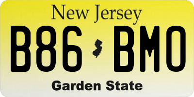 NJ license plate B86BMO