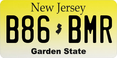 NJ license plate B86BMR