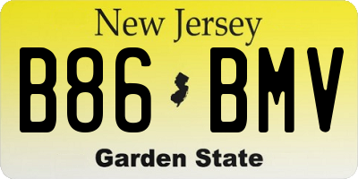 NJ license plate B86BMV