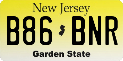 NJ license plate B86BNR