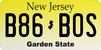 NJ license plate B86BOS