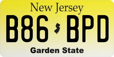 NJ license plate B86BPD