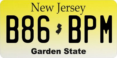 NJ license plate B86BPM