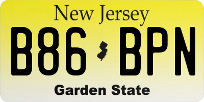 NJ license plate B86BPN