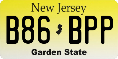 NJ license plate B86BPP
