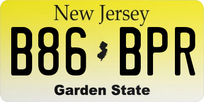 NJ license plate B86BPR