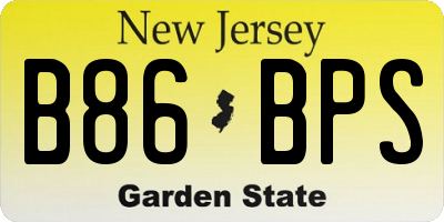 NJ license plate B86BPS