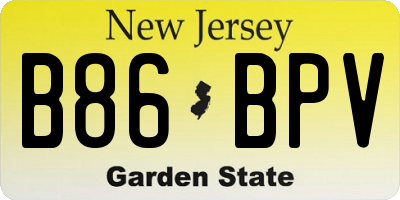 NJ license plate B86BPV