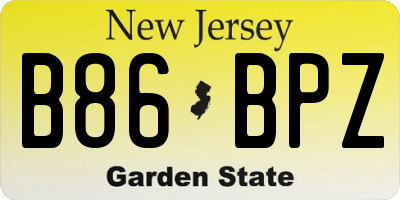 NJ license plate B86BPZ