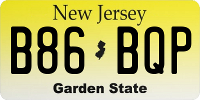 NJ license plate B86BQP