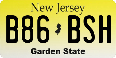 NJ license plate B86BSH