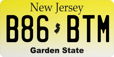 NJ license plate B86BTM