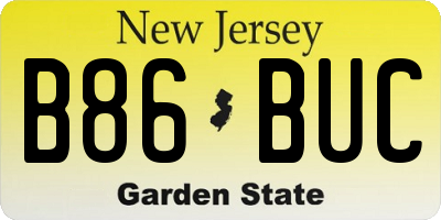 NJ license plate B86BUC