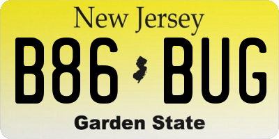 NJ license plate B86BUG