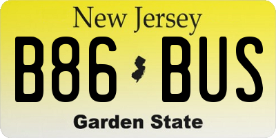 NJ license plate B86BUS