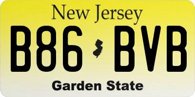 NJ license plate B86BVB