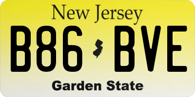 NJ license plate B86BVE