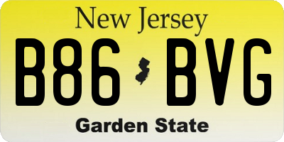 NJ license plate B86BVG