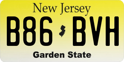 NJ license plate B86BVH