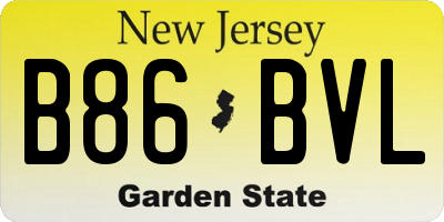 NJ license plate B86BVL