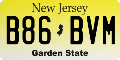 NJ license plate B86BVM