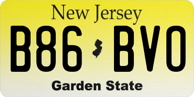 NJ license plate B86BVO