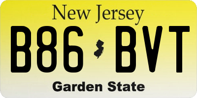 NJ license plate B86BVT