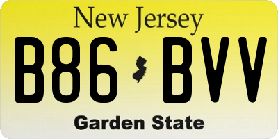 NJ license plate B86BVV