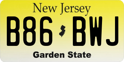 NJ license plate B86BWJ